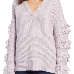 MADEWELL Fringe-Sleeve Pullover Sweater Size XXS